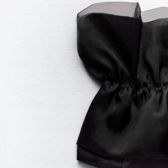 NWT Zara Organza Crop Top - Picture 6 of 7
